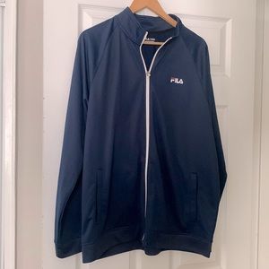 Men’s XL full zip up Fila polyester sweater